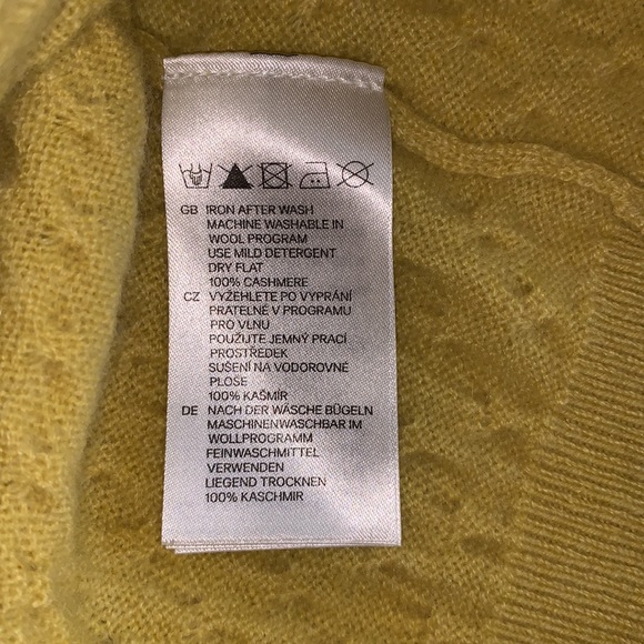 Sweater Cashmere H&M Size Large Yellow / Mustard Color - Picture 4 of 10